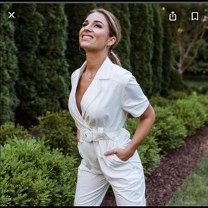 White Kittenish Jumpsuit worn once size L